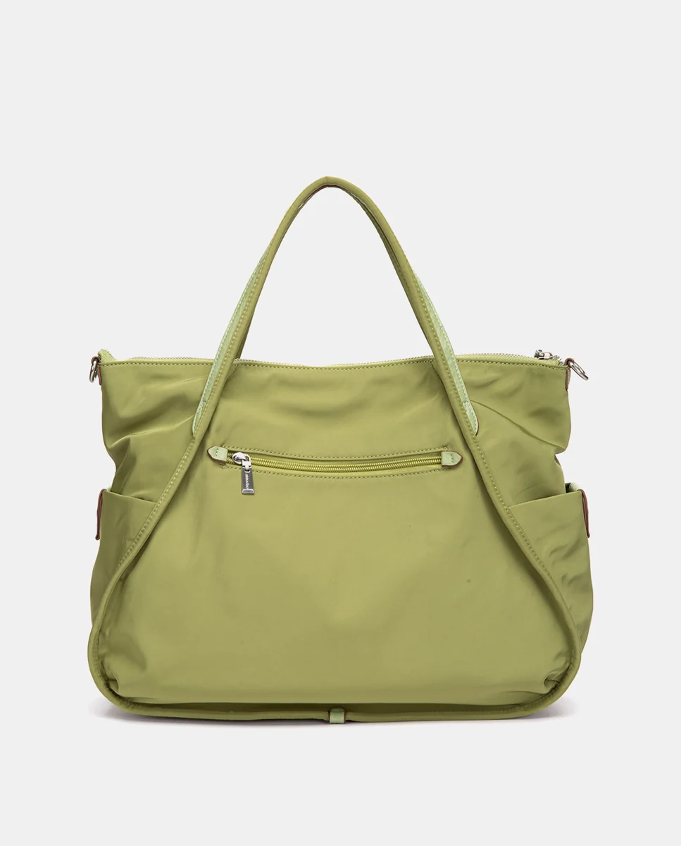 Bolso de hombro en tejido verde - Imagen 5