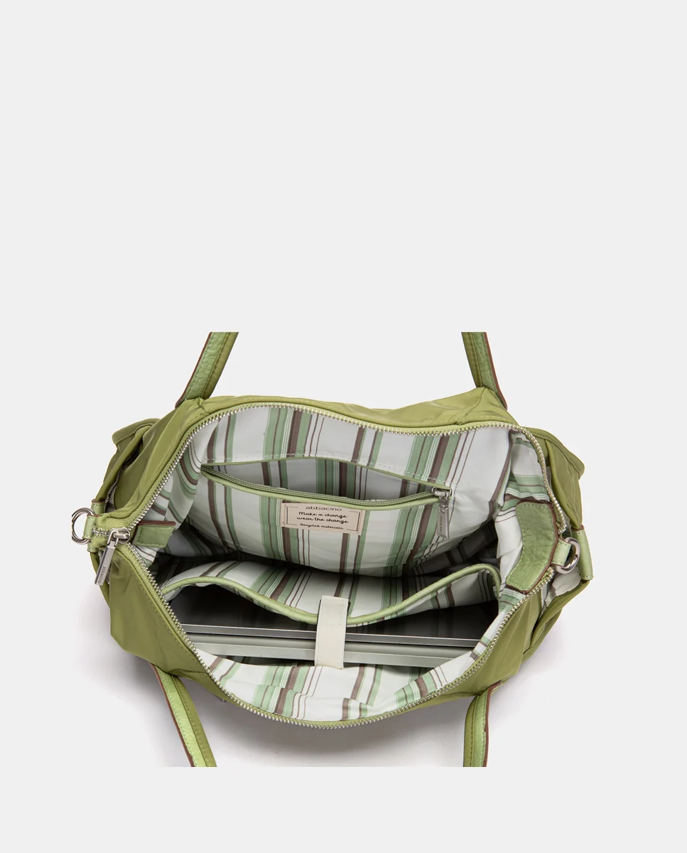 Bolso de hombro en tejido verde - Imagen 7