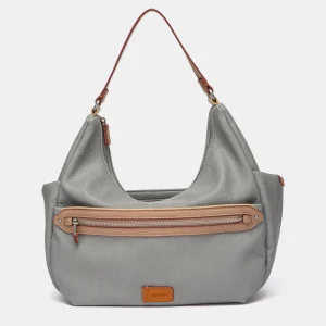 Bolso de hombro gris
