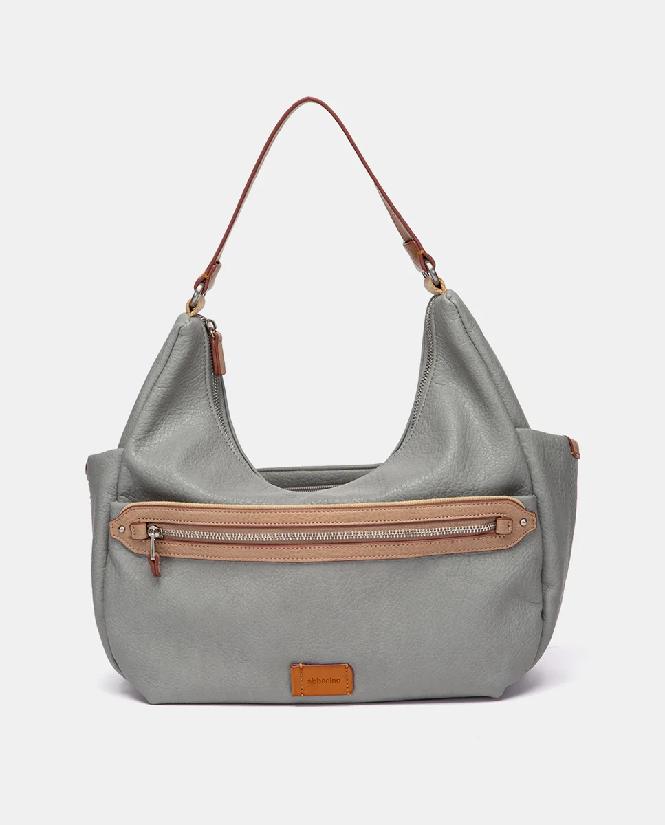 Bolso de hombro gris - Imagen 2