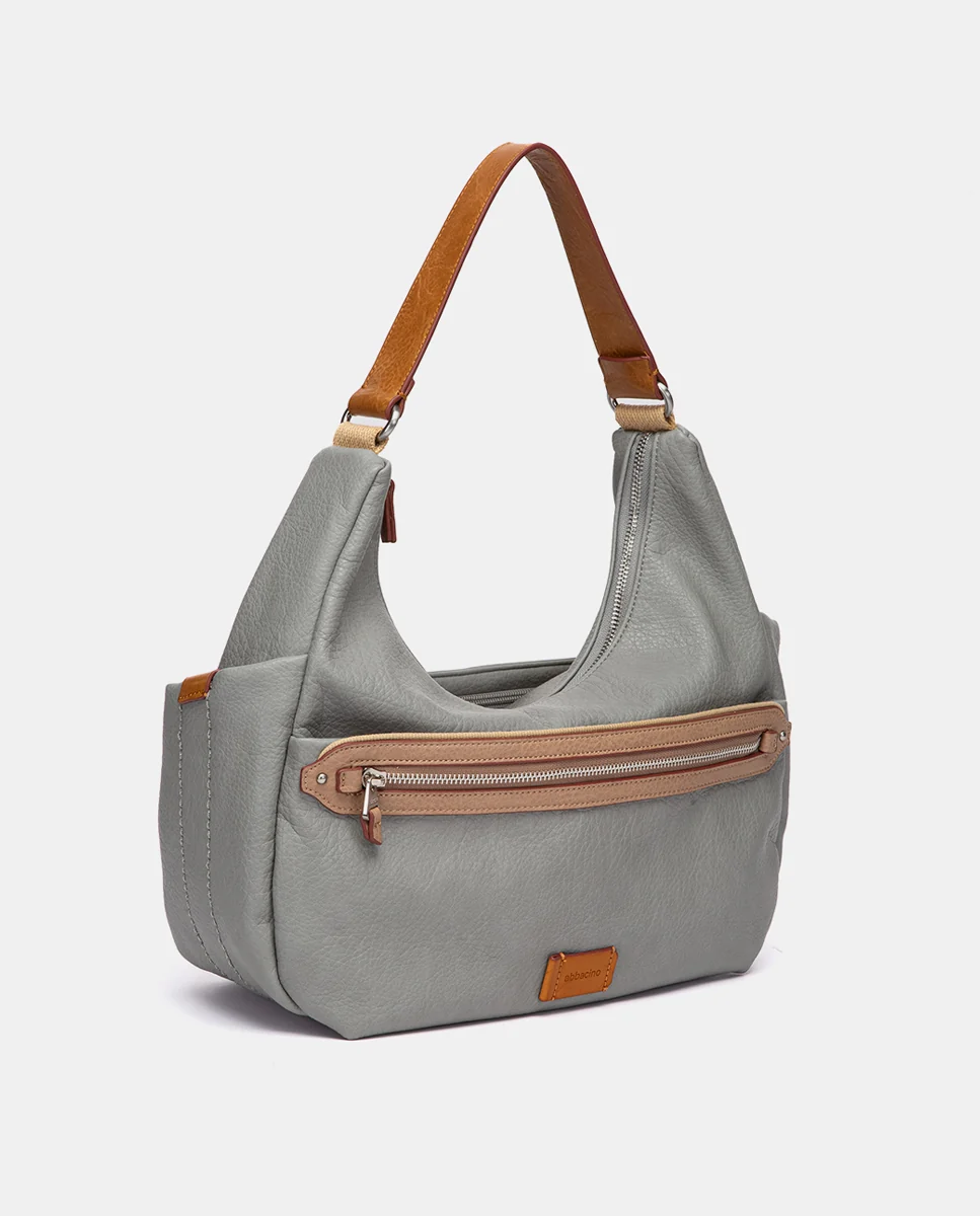 Bolso de hombro gris - Imagen 3