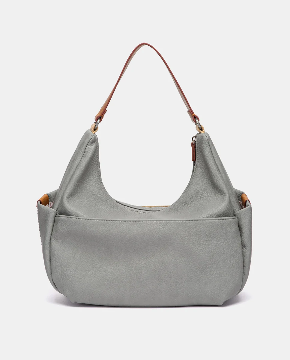 Bolso de hombro gris - Imagen 4