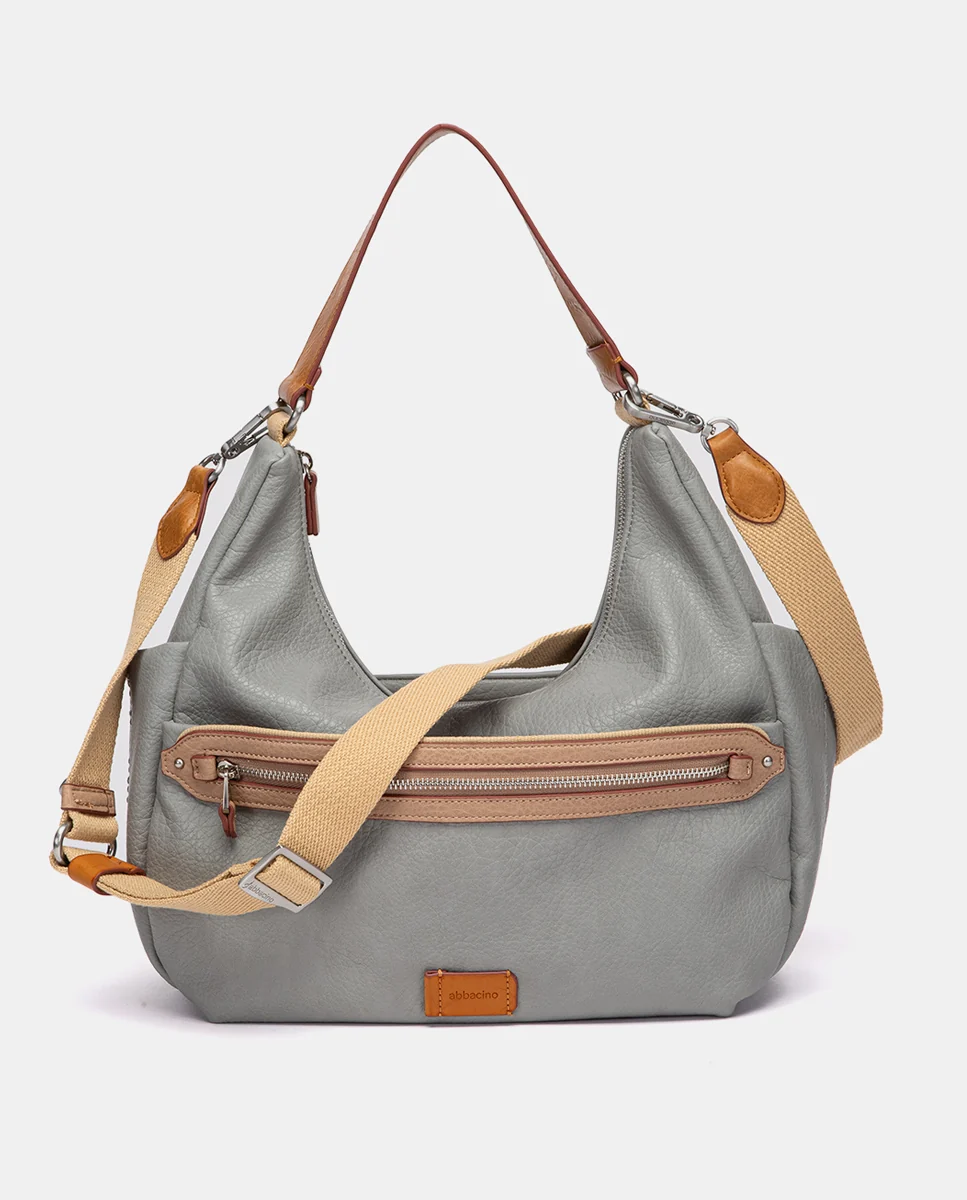 Bolso de hombro gris - Imagen 5