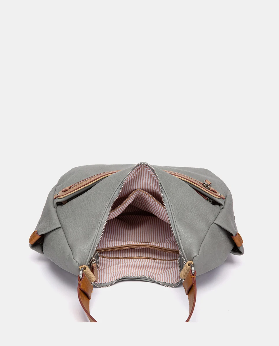 Bolso de hombro gris - Imagen 7