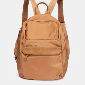 Mochila en tejido cognac