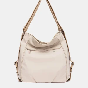Bolso multifuncional en tejido beige