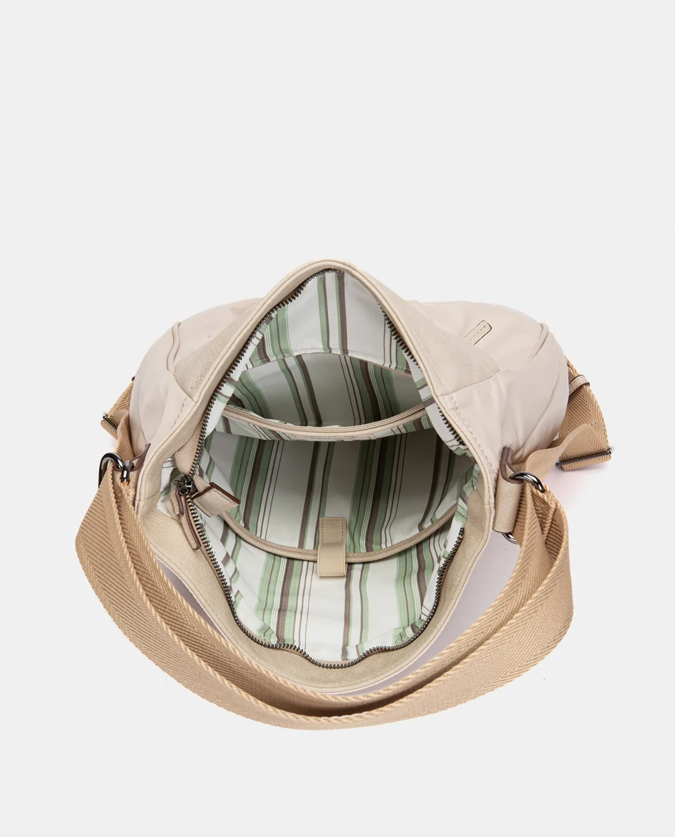 Bolso multifuncional en tejido beige - Imagen 8