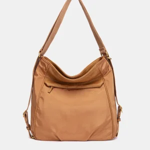 Bolso multifuncional en tejido cognac