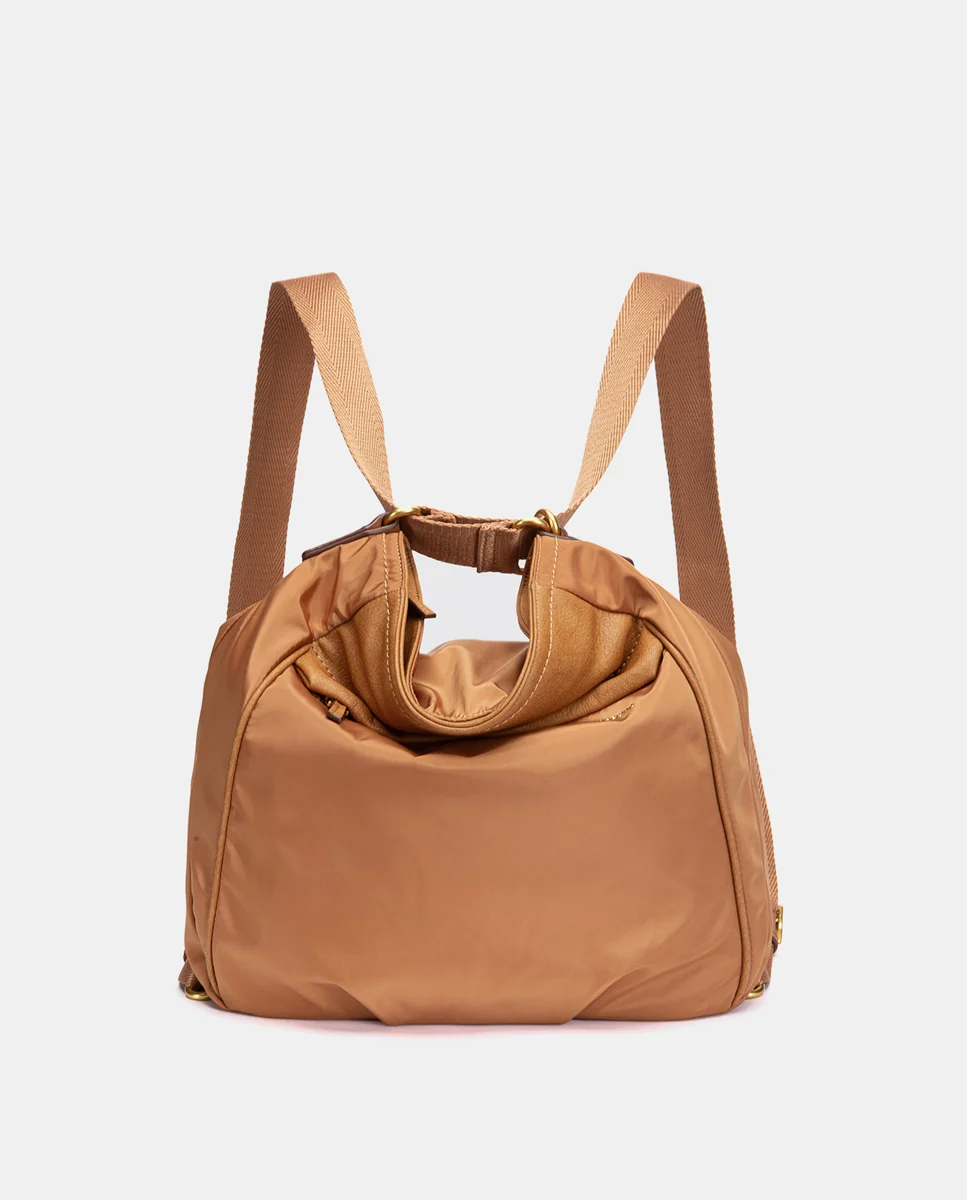 Bolso multifuncional en tejido cognac - Imagen 5