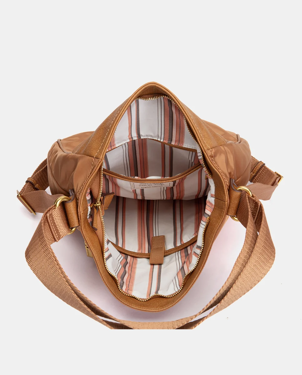 Bolso multifuncional en tejido cognac - Imagen 8