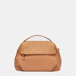 Bandolera en tejido cognac