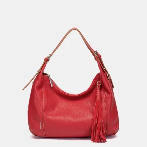 Bolso de hombro rojo