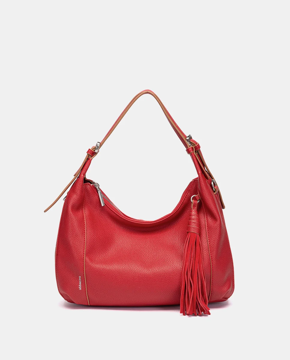 Bolso de hombro rojo