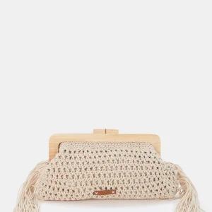 Clutch de macramé beige