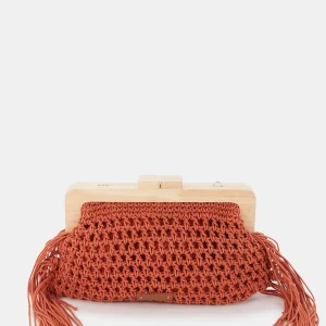 Clutch de macramé naranja