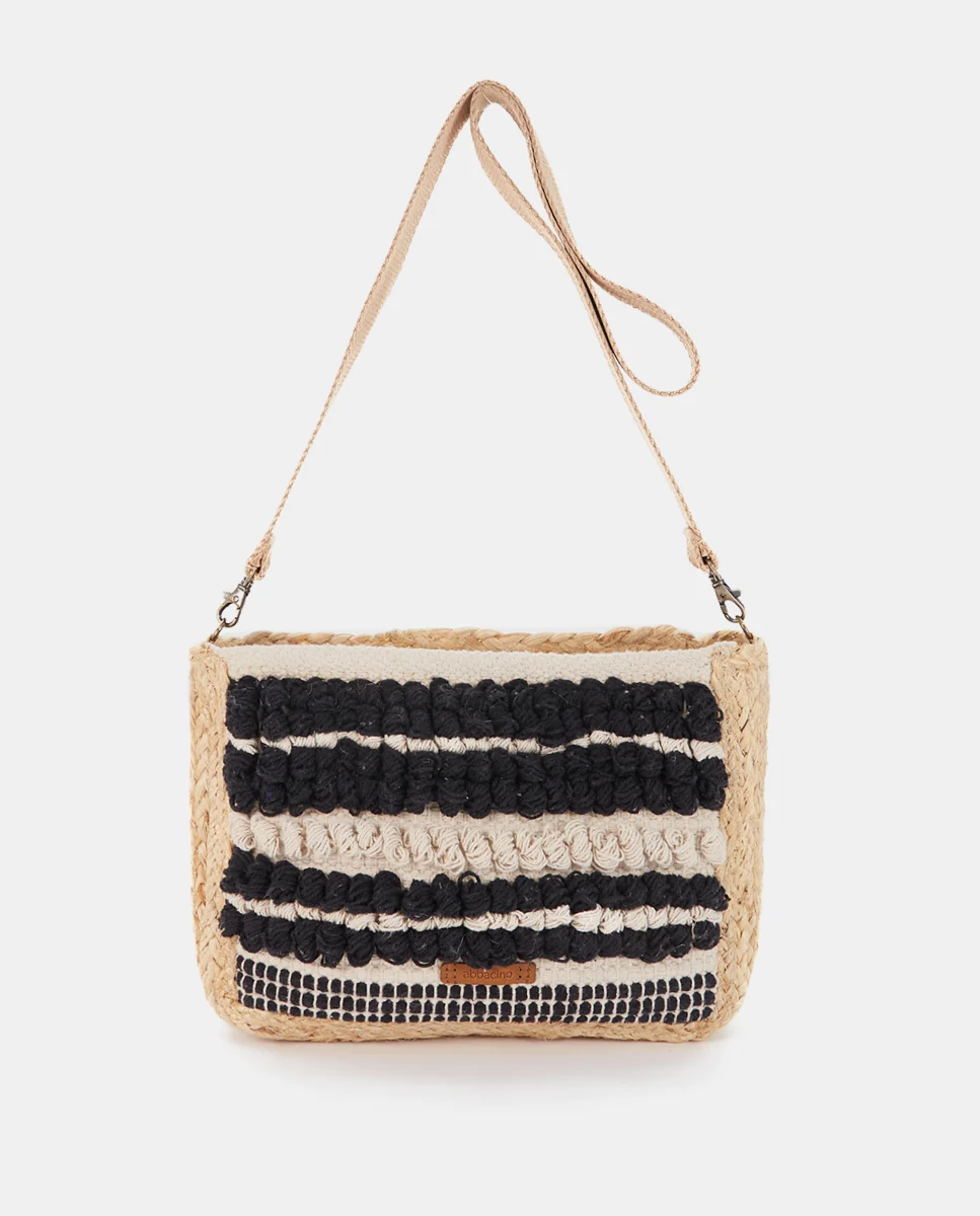 Bandolera bordada negro
