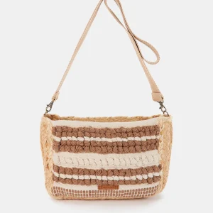 Bandolera bordada beige