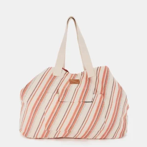 Bolsa de playa de algodón naranja