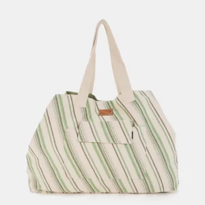 Bolsa de playa de algodón verde