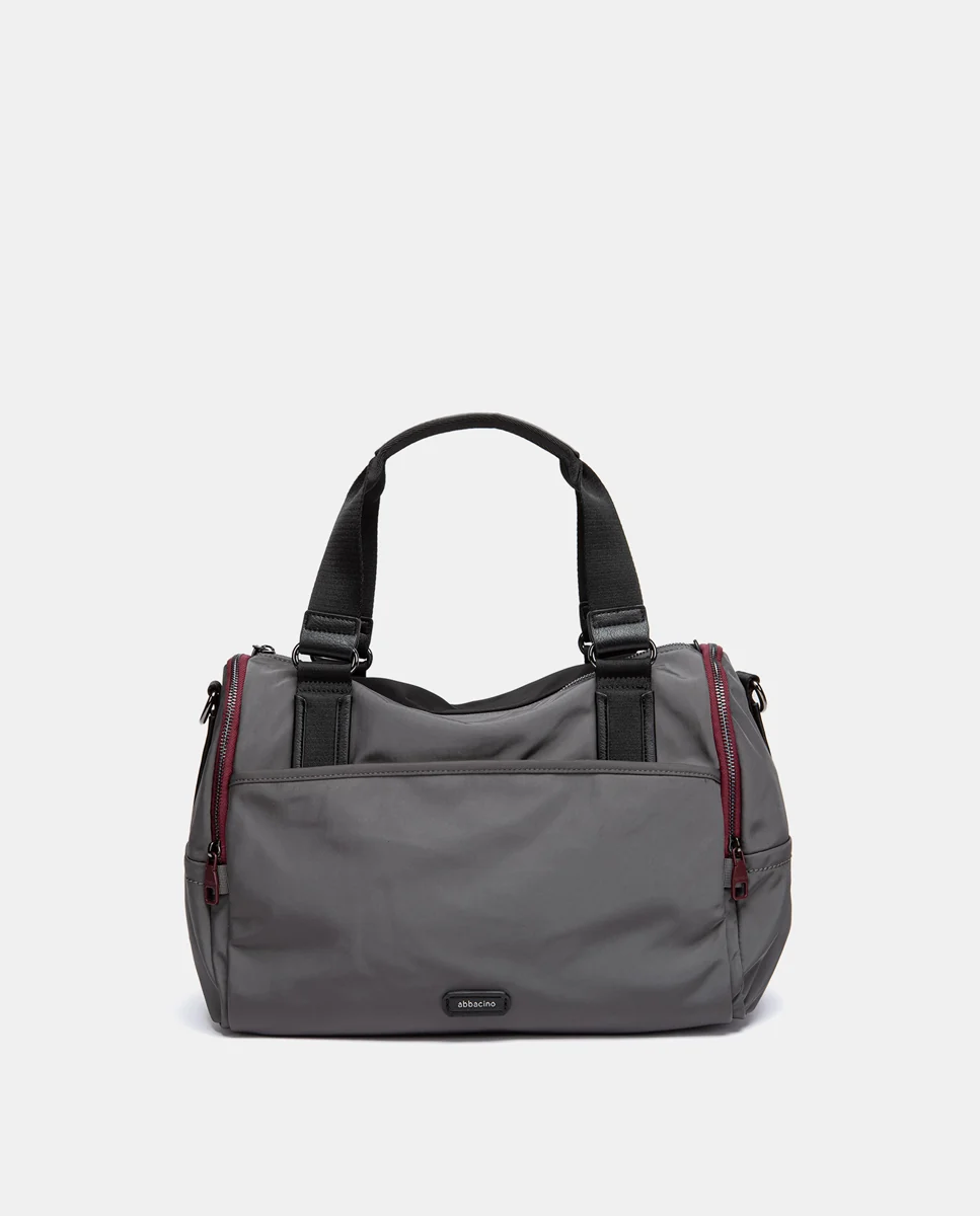 Bolso de viaje en materiales reciclados gris