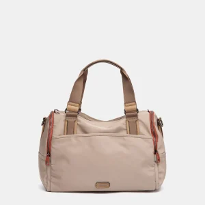 Bolso de viaje en materiales reciclados beige