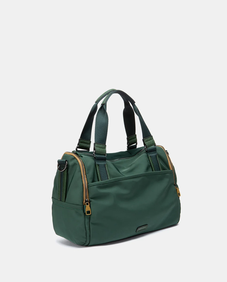 Bolso de viaje en materiales reciclados verde - Imagen 3
