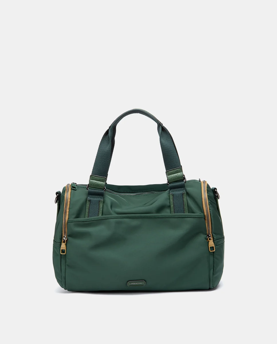 Bolso de viaje en materiales reciclados verde - Imagen 2