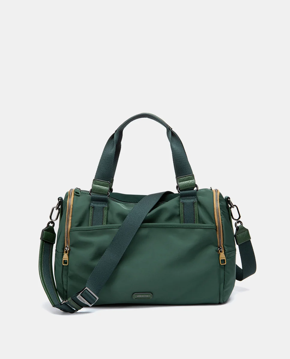 Bolso de viaje en materiales reciclados verde - Imagen 5