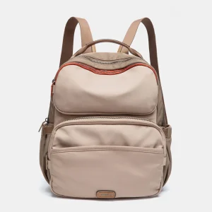 Mochila en materiales reciclados beige