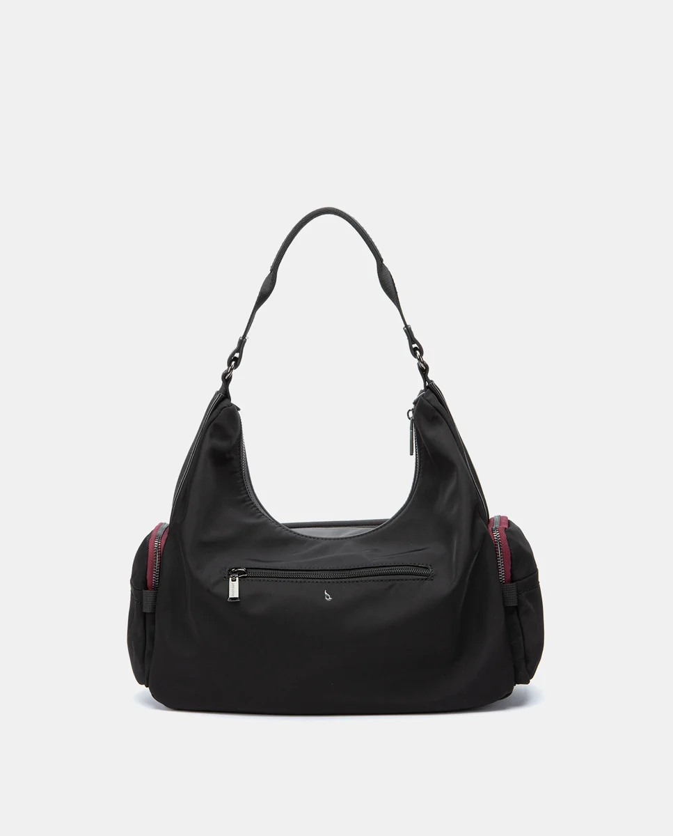 Bolso de hombro en materiales reciclados gris - Imagen 4