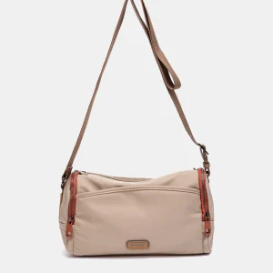 Bandolera en materiales reciclados beige