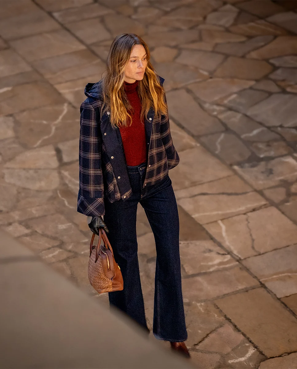 Bolso de mano trenzado cognac - Imagen 4