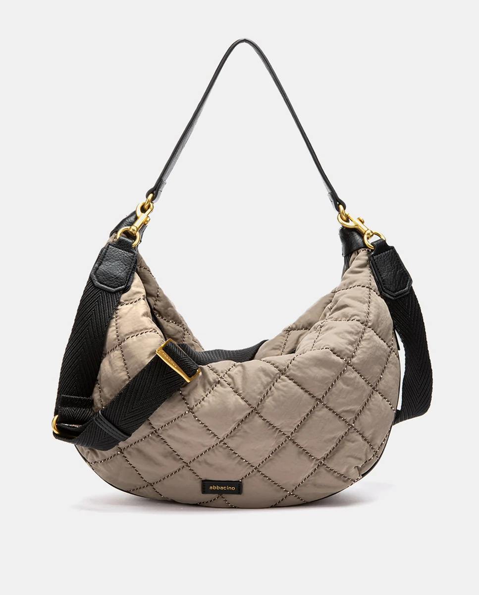 Bolso de hombro acolchado taupe - Imagen 5