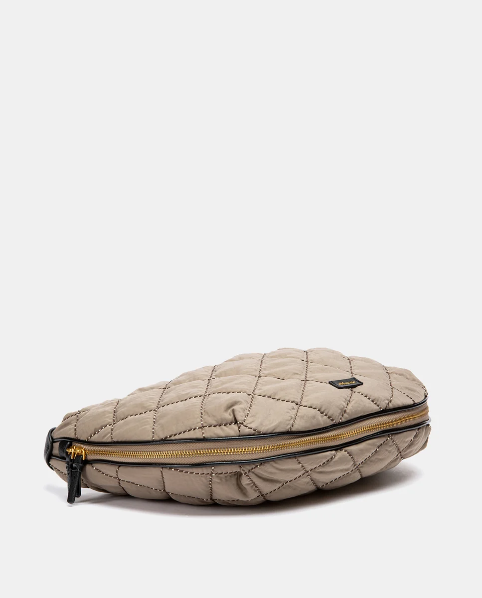 Bolso de hombro acolchado taupe - Imagen 7