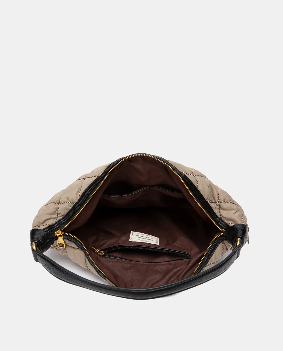 Bolso de hombro acolchado taupe - Imagen 8
