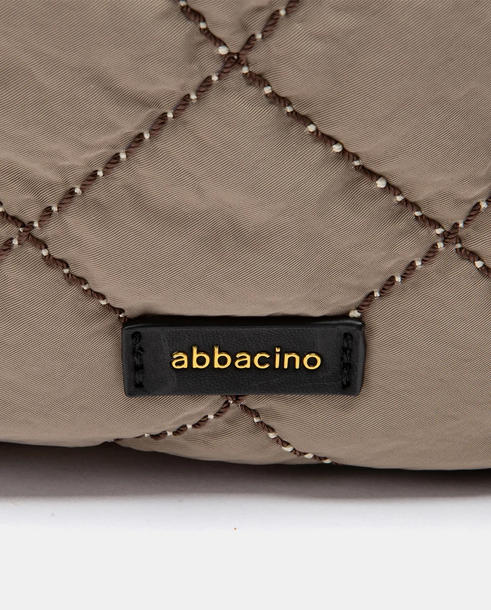 Bolso de hombro acolchado taupe - Imagen 9