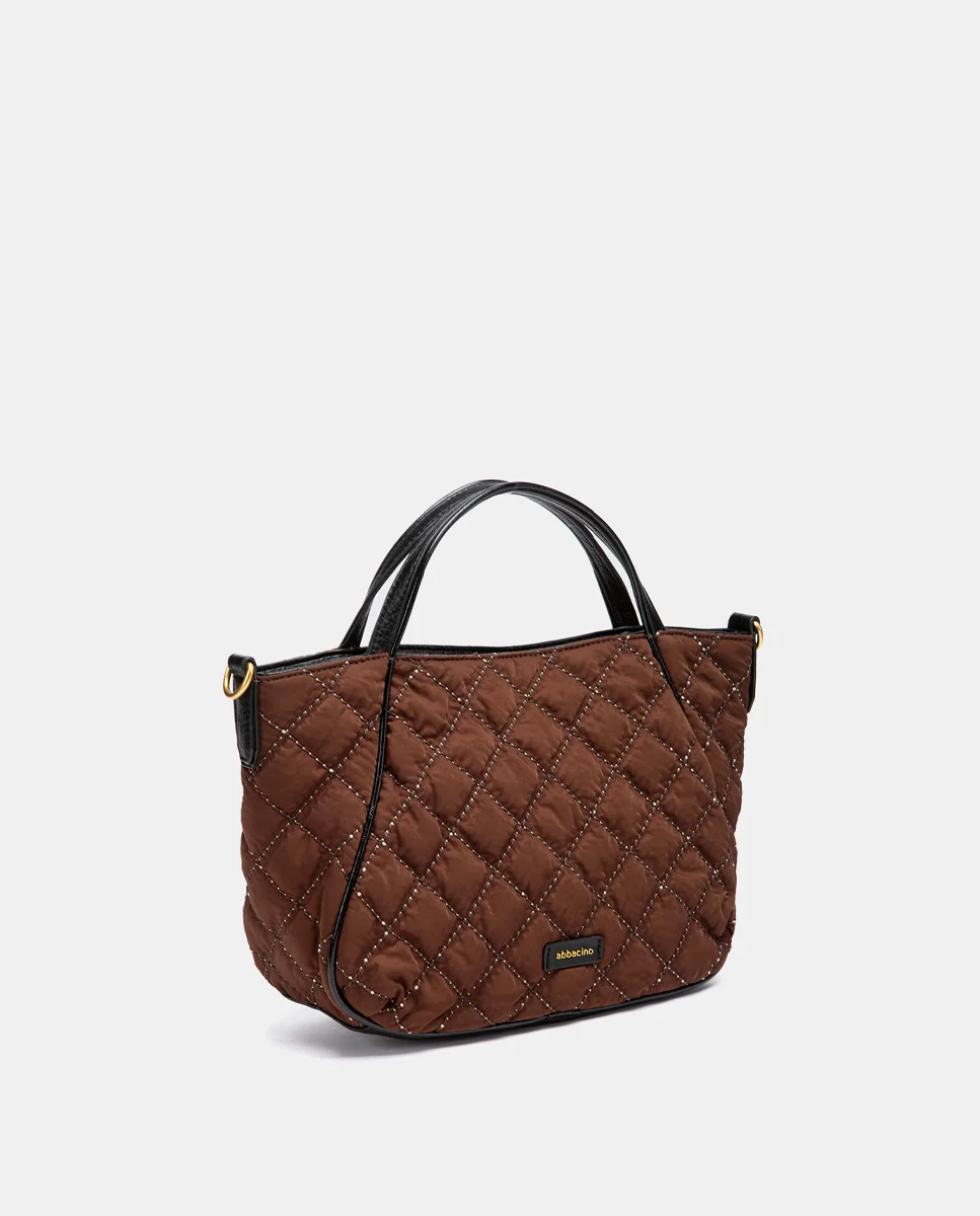 Shopper acolchado marrón - Imagen 3