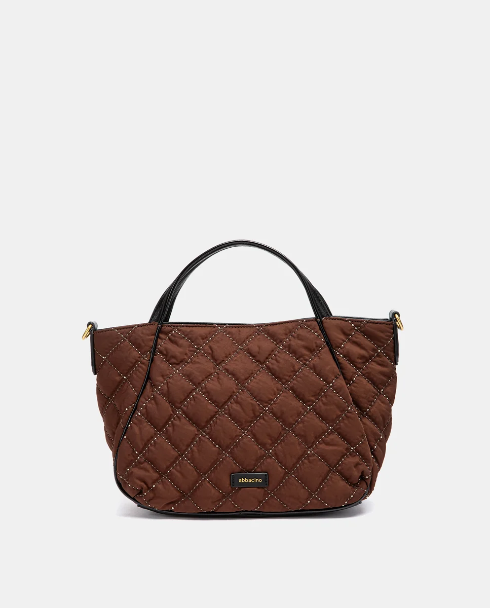 Shopper acolchado marrón
