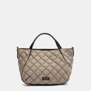 Shopper acolchado taupe