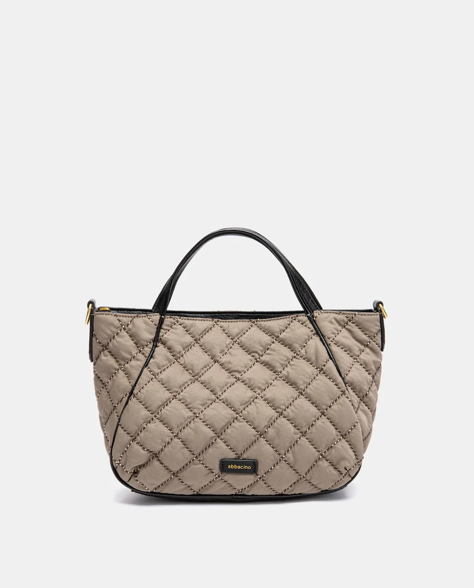 Shopper acolchado taupe - Imagen 2