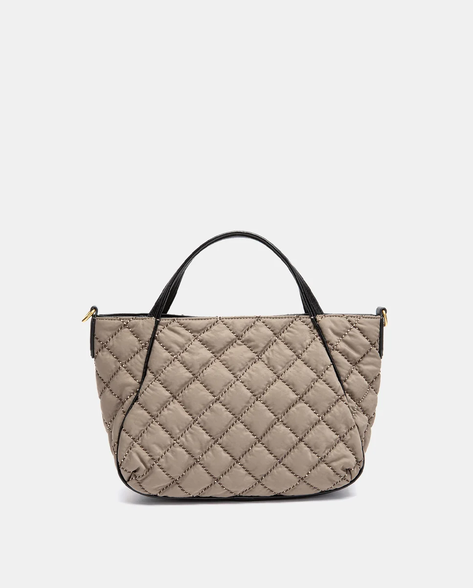 Shopper acolchado taupe - Imagen 4