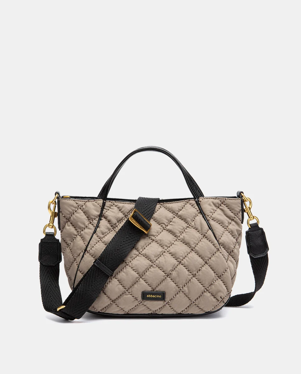 Shopper acolchado taupe - Imagen 5