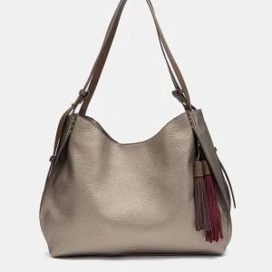 Bolso de hombro con borla ocre