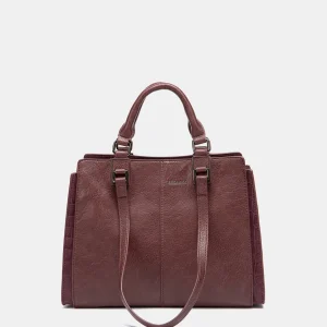 Bolso de mano burdeos