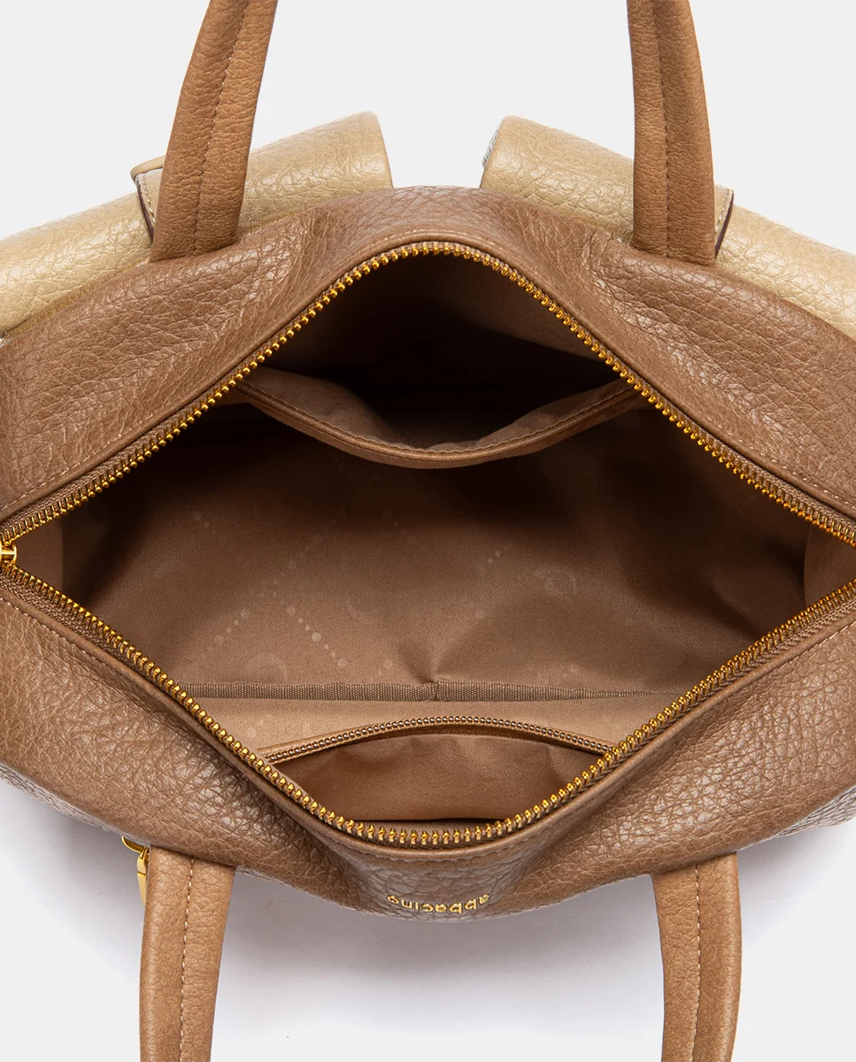 Bandolera combinada en taupe - Imagen 9
