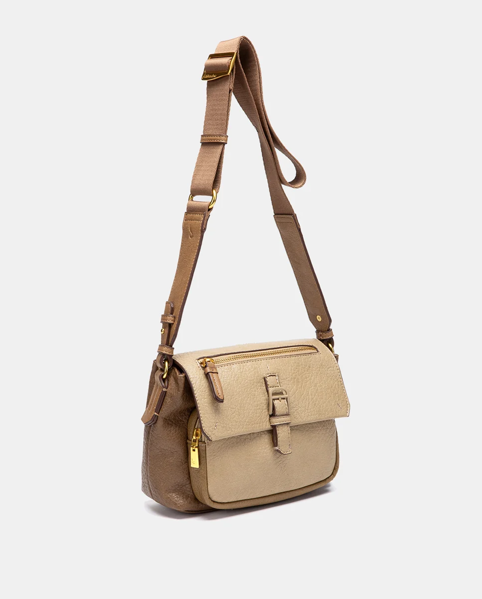 Bandolera combinada en taupe - Imagen 3