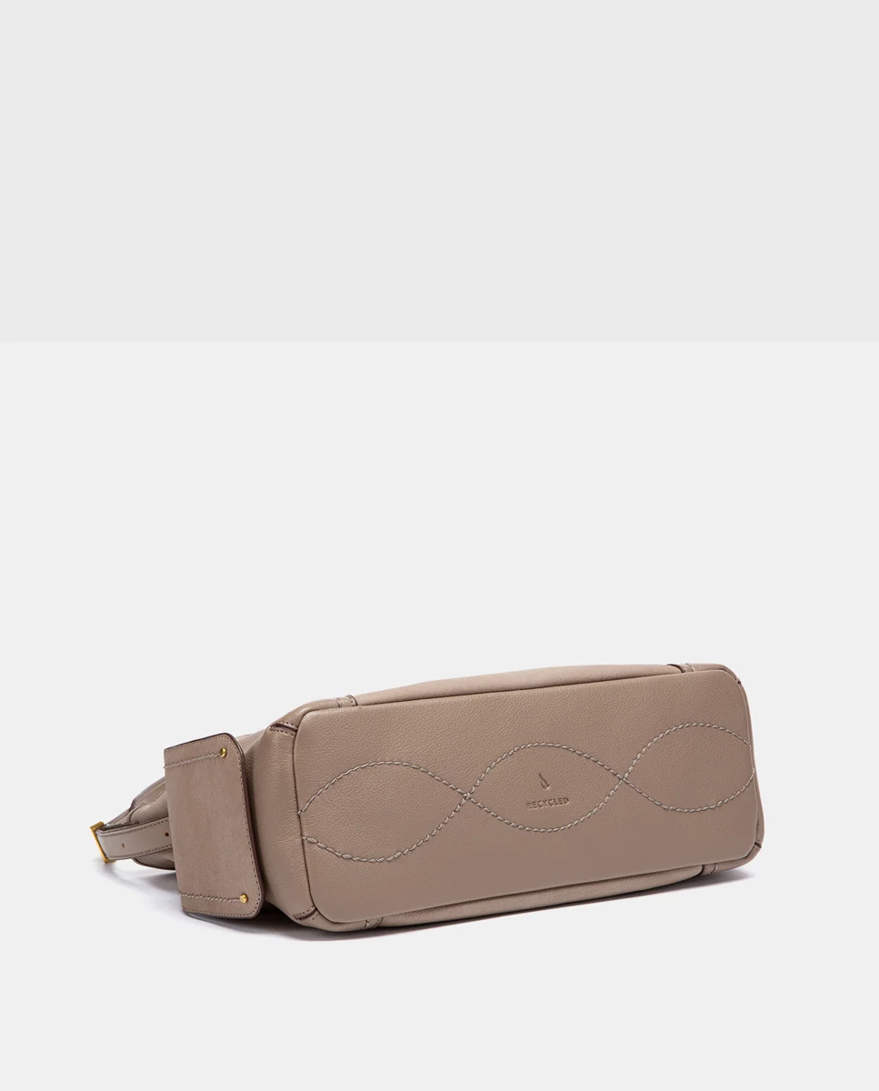 Bolso de hombro multibolsillos beige - Imagen 6