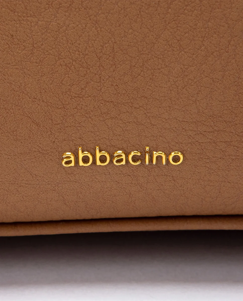 Bolso de mano en materiales reciclados cognac - Imagen 8