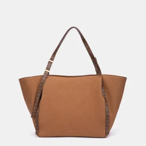 Shopper en materiales reciclados cognac