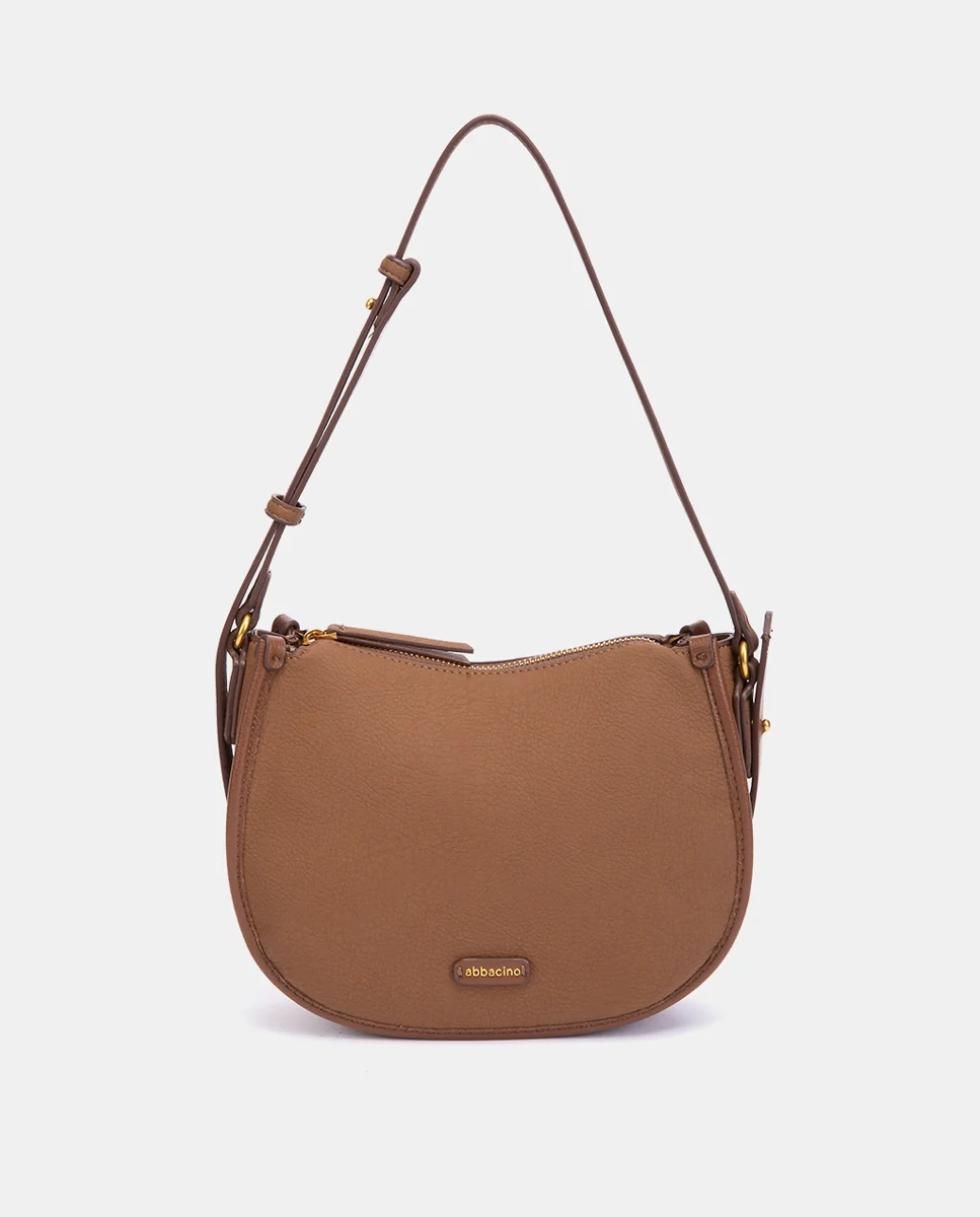 Bandolera en materioales reciclados cognac - Imagen 2
